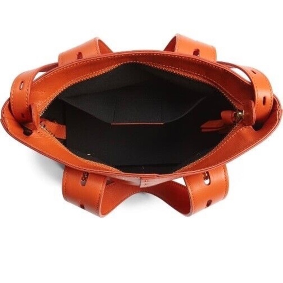 FRAME  les second mini handbag in vibrant orange with gold hardware, crossbody - Picture 2 of 13